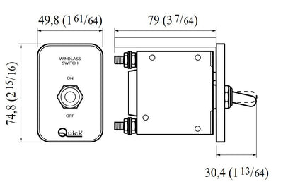 ΘΕΡΜΟΜΑΓΝΗΤΙΚΟΣ ΔΙΑΚΟΠΤΗΣ QUICK WCB 100Α FDWCB1000000B00 - για σκάφη αναψυχής - Ναυτιλιακός εξοπλισμός - Stefanou Marine